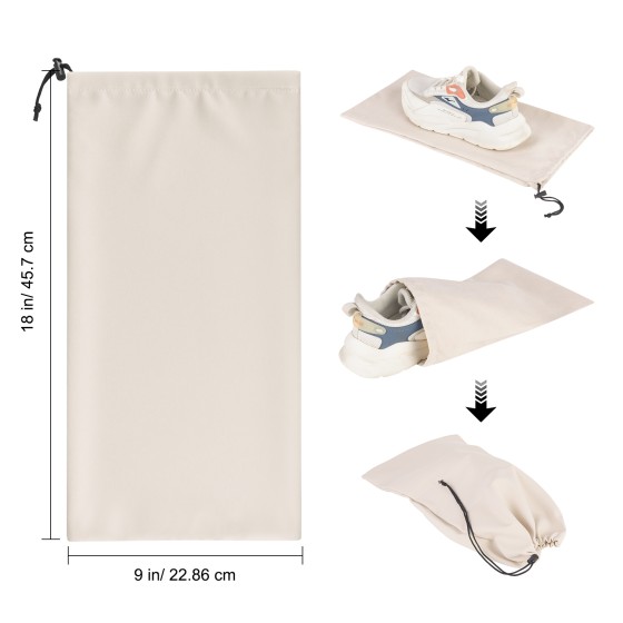 8 Pcs Single Shoe Bags for Travel - 18"X9" Packing Shoe Travel Bags for Suitcase, Shoes