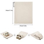 4 Pcs Travel Shoe Bags for Packing, 17.7" x 13.8" Dustproof Shoe Bags with Drawstring Closure,Washable & Reusable
