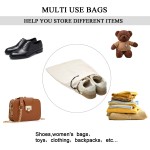 4 Pcs Travel Shoe Bags for Packing, 17.7" x 13.8" Dustproof Shoe Bags with Drawstring Closure,Washable & Reusable