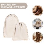 4 Pack Cowboy Boot Storage Bags, 21"×12", Drawstring Travel Protective Pouches for Boot Storage