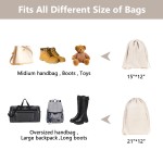 4 Pack Cowboy Boot Storage Bags, 21"×12", Drawstring Travel Protective Pouches for Boot Storage