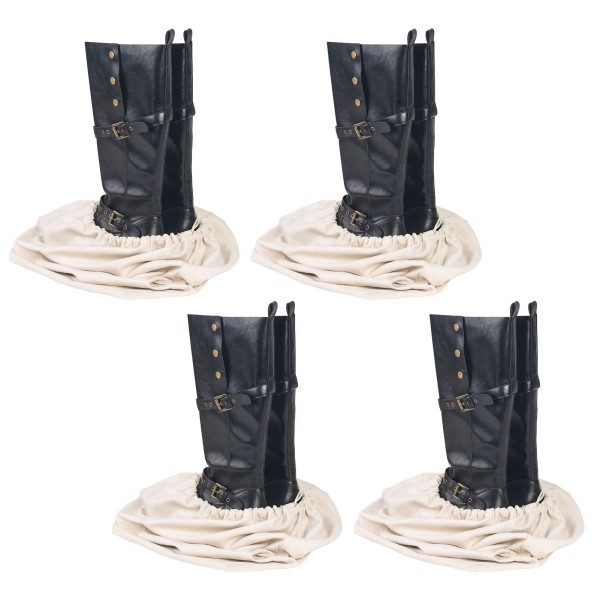 4 Pack Cowboy Boot Storage Bags, 21"×12", Drawstring Travel Protective Pouches for Boot Storage