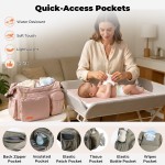 2-in-1 Puffy Diaper Bag, Crossbody Stroller Caddy & Mom Purse, 13L Lightweight Travel Duffle Bag for Baby, Work Commute, Gym, Labor Delivery (Black)