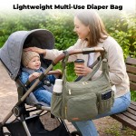 2-in-1 Puffy Diaper Bag, Crossbody Stroller Caddy & Mom Purse, 13L Lightweight Travel Duffle Bag for Baby, Work Commute, Gym, Labor Delivery (Black)