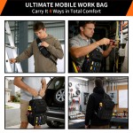 Rexmore Tactical Electrician & HVAC Tool Chest Bag with 3-Point Harness, Small Tool Pouch with 15-Pocket 1680D Oxford, MOLLE Webbing, Water Resistant Design for Technicians DIY (Black)