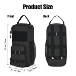 12.6" Heavy Duty Small Tool Bag Pouch for Men with Multiple Pockets,Black 1680D,Zipper,Portable Handle,Ideal for EDC,Motorcycles,Electricians;Stores Screwdrivers,Wrenches,Multimeters and Other Tools