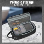 12.6" Heavy Duty Small Tool Bag Pouch for Men with Multiple Pockets,Black 1680D,Zipper,Portable Handle,Ideal for EDC,Motorcycles,Electricians;Stores Screwdrivers,Wrenches,Multimeters and Other Tools