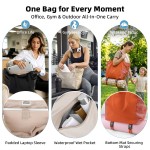 Tote Bag for Women, Lightweight Gym Travel Bags with Yoga Mat Strap, Wet Pocket, Shoe Bag & Cosmetic Pouch, 3-PC Set Versatile Tote for Workout Fitness Pilates Swimming Work Stylish Handbag