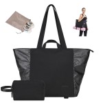LAIMEIWEE Gym Bag for Women, Lightweight Tote Bags with Wet Pocket & Yoga Mat Straps, Expandable Duffel Bag with Storage Bag & Cosmetic Pouch for Fitness, Pilates, Travel, Weekend, Workout, Sports