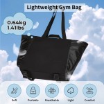 LAIMEIWEE Gym Bag for Women, Lightweight Tote Bags with Wet Pocket & Yoga Mat Straps, Expandable Duffel Bag with Storage Bag & Cosmetic Pouch for Fitness, Pilates, Travel, Weekend, Workout, Sports