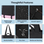 LAIMEIWEE Gym Bag for Women, Lightweight Tote Bags with Wet Pocket & Yoga Mat Straps, Expandable Duffel Bag with Storage Bag & Cosmetic Pouch for Fitness, Pilates, Travel, Weekend, Workout, Sports