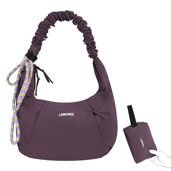 Shoulder Bag for Women, Soft Lightweight Nylon Hobo Bag,Water-Resistant Crescent Crossbody Bag, Slouchy Handbag