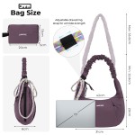 Shoulder Bag for Women, Soft Lightweight Nylon Hobo Bag,Water-Resistant Crescent Crossbody Bag, Slouchy Handbag
