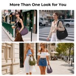 Shoulder Bag for Women, Soft Lightweight Nylon Hobo Bag,Water-Resistant Crescent Crossbody Bag, Slouchy Handbag