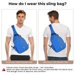 Crossbody Sling Bag, Chest Bag with RFID Blocking & Adjustable Stabilizer Strap, Lightweight Shoulder Bag, Water-Resistant Compact EDC Bag for Travel, Hiking, Outdoor