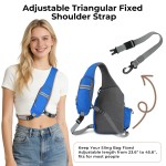 Crossbody Sling Bag, Chest Bag with RFID Blocking & Adjustable Stabilizer Strap, Lightweight Shoulder Bag, Water-Resistant Compact EDC Bag for Travel, Hiking, Outdoor