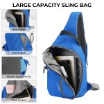 Crossbody Sling Bag, Chest Bag with RFID Blocking & Adjustable Stabilizer Strap, Lightweight Shoulder Bag, Water-Resistant Compact EDC Bag for Travel, Hiking, Outdoor