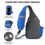 Crossbody Sling Bag, Chest Bag with RFID Blocking & Adjustable Stabilizer Strap, Lightweight Shoulder Bag, Water-Resistant Compact EDC Bag for Travel, Hiking, Outdoor