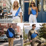 Crossbody Sling Bag, Chest Bag with RFID Blocking & Adjustable Stabilizer Strap, Lightweight Shoulder Bag, Water-Resistant Compact EDC Bag for Travel, Hiking, Outdoor