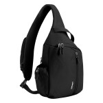 Crossbody Sling Bag, Chest Bag with RFID Blocking & Adjustable Stabilizer Strap, Lightweight Shoulder Bag, Water-Resistant Compact EDC Bag for Travel, Hiking, Outdoor