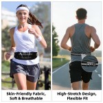 LAIMEIWEE Lightweight Running Belt，Water-Resistant Waist Pack for Women&Men, 4-Zone Organization, Reflective strips Design for Marathon Training, Jogging, Hiking, Commuting
