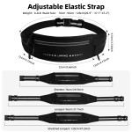 LAIMEIWEE Lightweight Running Belt，Water-Resistant Waist Pack for Women&Men, 4-Zone Organization, Reflective strips Design for Marathon Training, Jogging, Hiking, Commuting