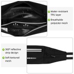 LAIMEIWEE Lightweight Running Belt，Water-Resistant Waist Pack for Women&Men, 4-Zone Organization, Reflective strips Design for Marathon Training, Jogging, Hiking, Commuting