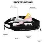LAIMEIWEE Lightweight Running Belt，Water-Resistant Waist Pack for Women&Men, 4-Zone Organization, Reflective strips Design for Marathon Training, Jogging, Hiking, Commuting