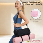 LAIMEIWEE Small Gym Bag for Women, Mini Barrel Duffle Bag with Yoga Mat Holder and Wet Pocket, Compact Lightweight Sports Bag for Workout,Dance,Travel,Swim