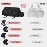 LAIMEIWEE Small Gym Bag for Women, Mini Barrel Duffle Bag with Yoga Mat Holder and Wet Pocket, Compact Lightweight Sports Bag for Workout,Dance,Travel,Swim