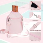 Pickleball Paddle Cover Crossbody Bag with Adjustable Strap Pickle ball Sling Bag Lightweight Pickleball Gifts for Men and Women